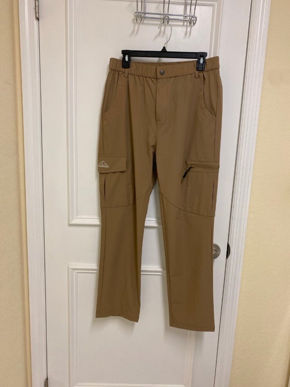 Outdoor Sports Cargo Pants Water Resistant Quick Dry UPF 50+ zipper Pockets Sz L